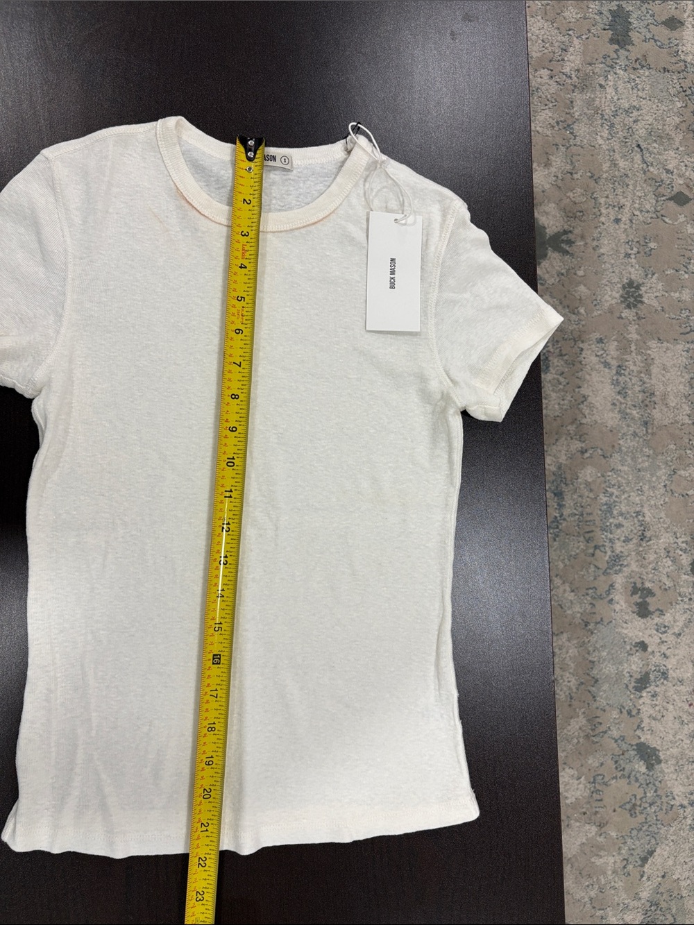Buck Mason Women's Short Sleeve Tee Natural Heirloom Rib Size Small NWT $68 - Picture 3 of 8